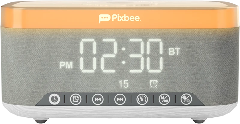 Pixbee 5-in-1 Alarm Clock with Charging Dock