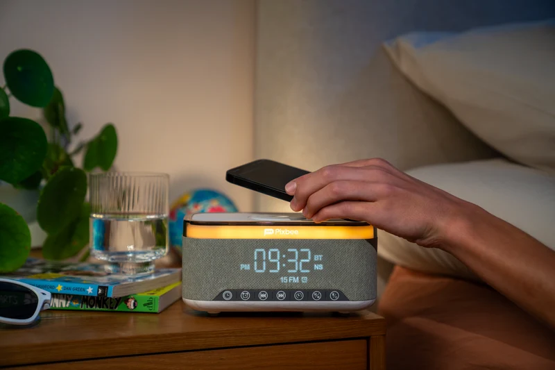 Pixbee 5-in-1 Alarm Clock with Charging Dock