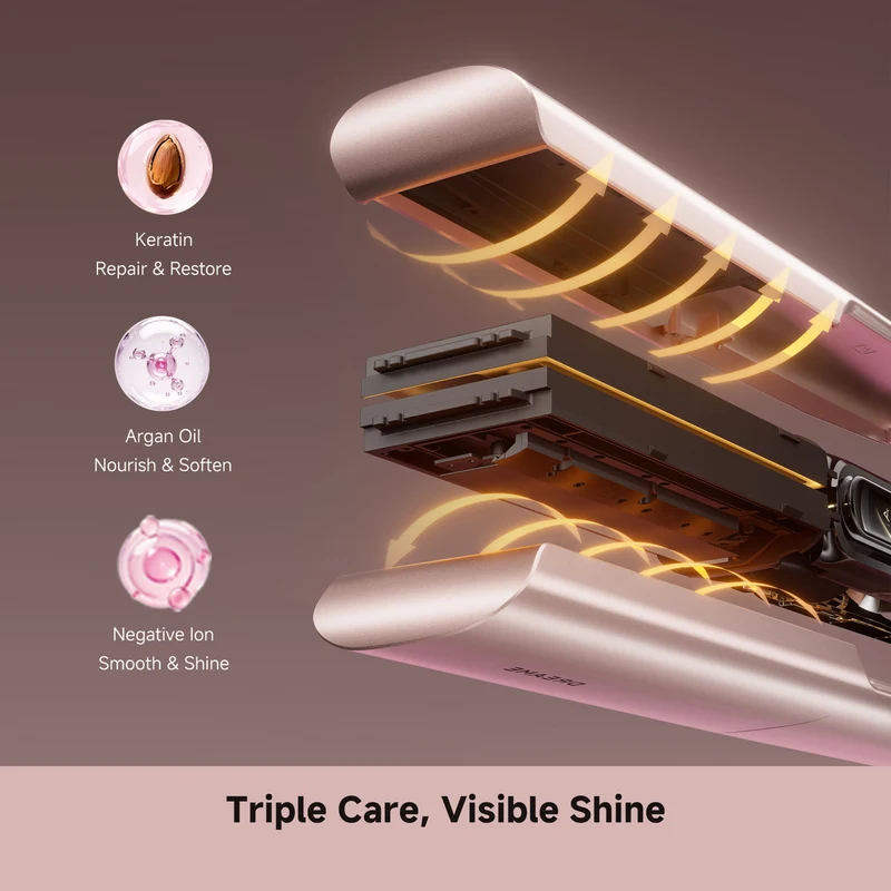 Dreame Aero Straight Pro Hair Straightener Pink Gold