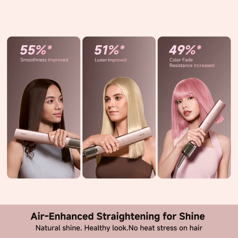 Dreame Aero Straight Pro Hair Straightener Pink Gold