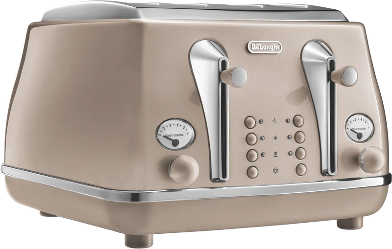 DeLonghi Icona Metallics 4 Slice Toaster Beige