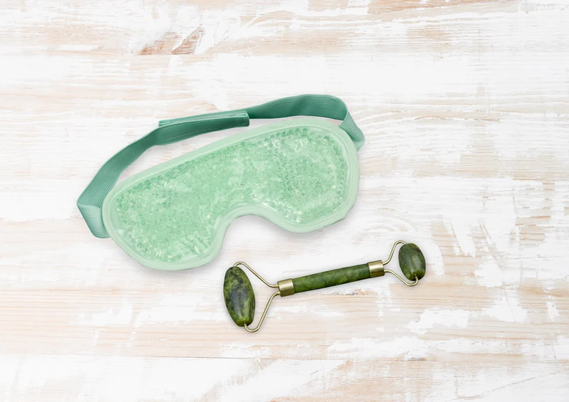 Homedics Jade Roller And Hot/Cold Eye Mask Set