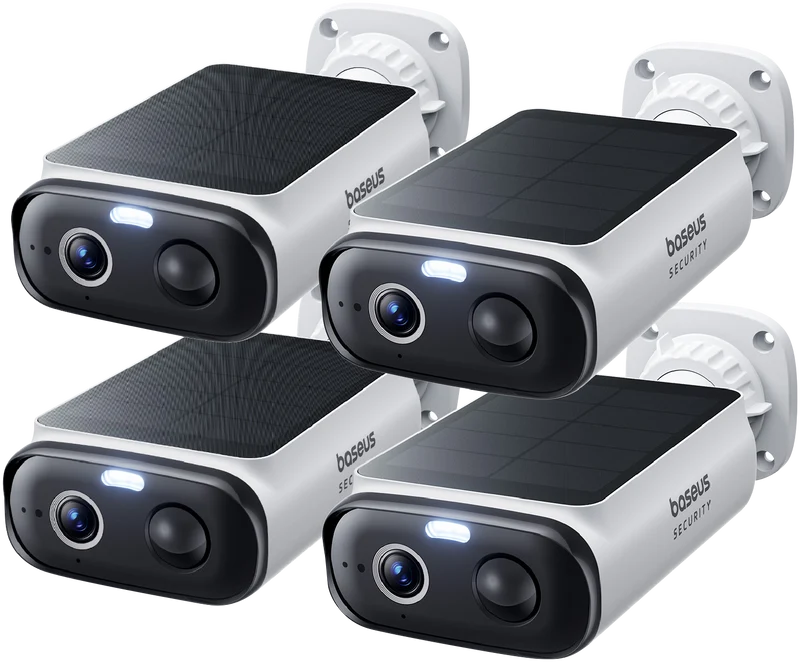 Baseus S1 Lite 2K Solar-Powered Security Camera (4 Pack)