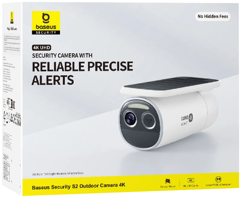 Baseus S2 4K Solar-Powered Outdoor Security Camera