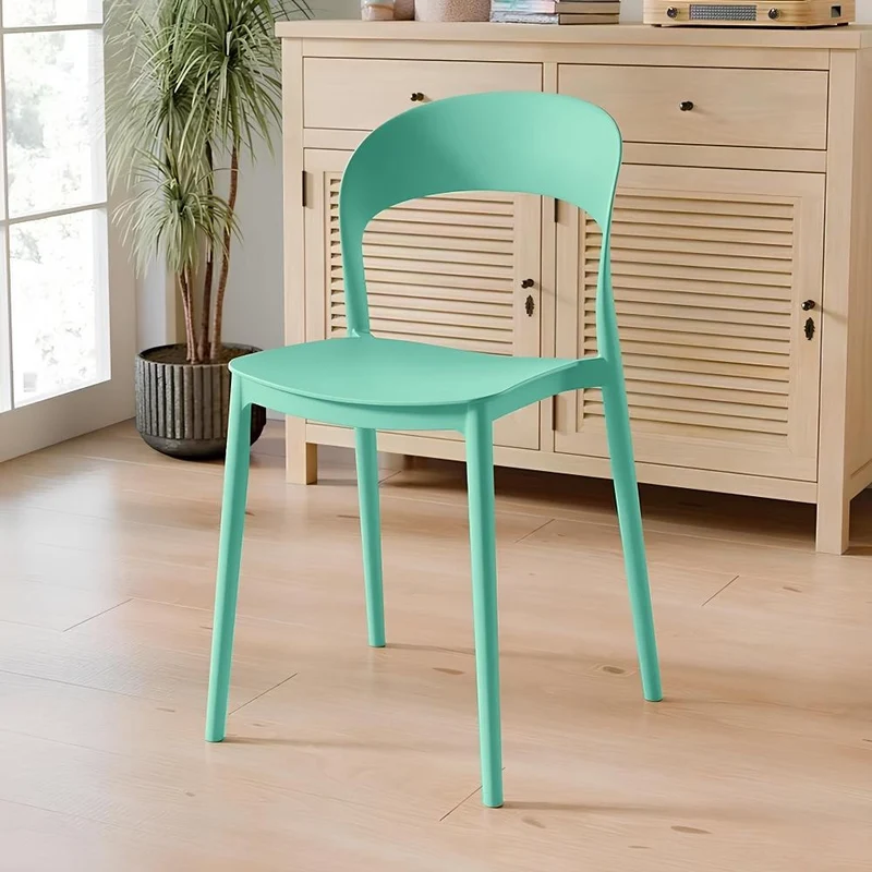 Set 2 Sedie Impilabili in polipropilene da cucina 40x39x78 cm Colore Verde Menta LUNA
