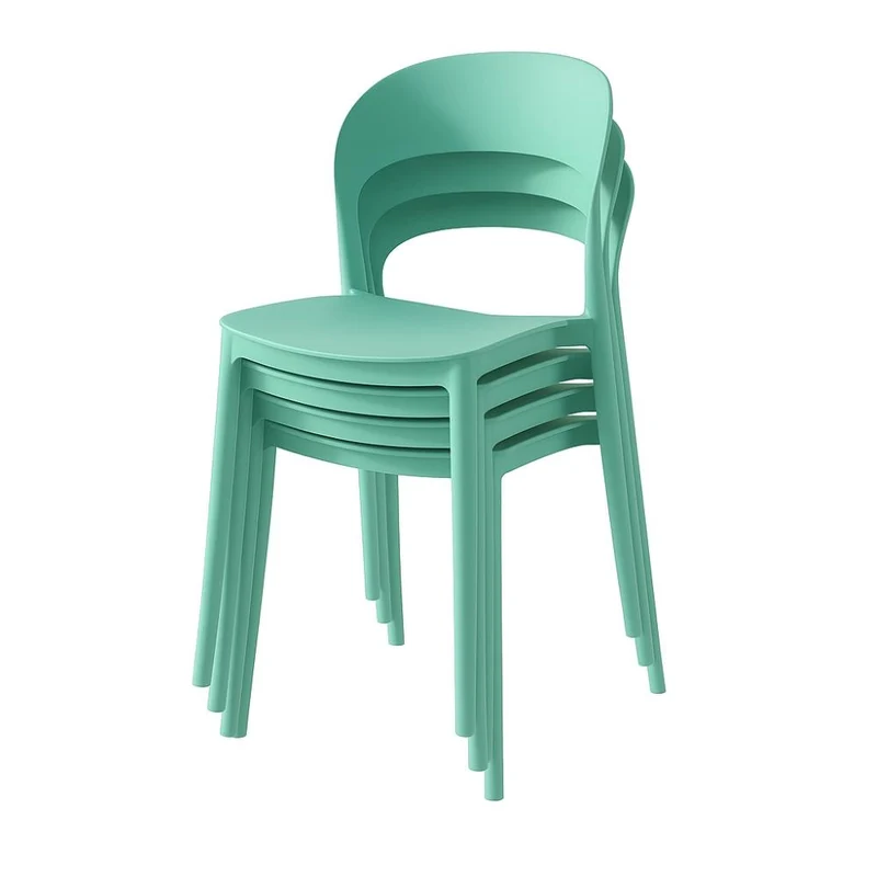 Set 2 Sedie Impilabili in polipropilene da cucina 40x39x78 cm Colore Verde Menta LUNA