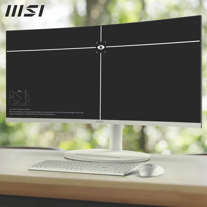MSI 34" UWQHD 1500R Curved White Monitor