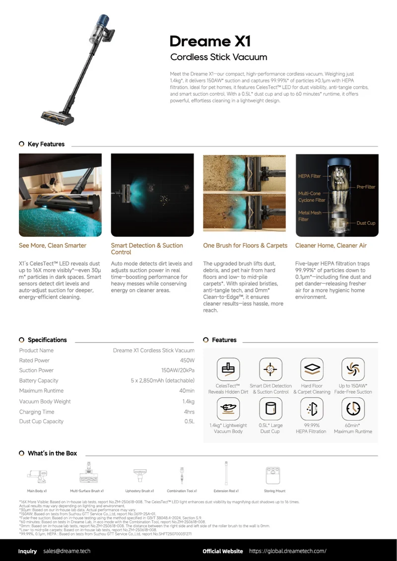 Dreame X1 Cordless Vacuum