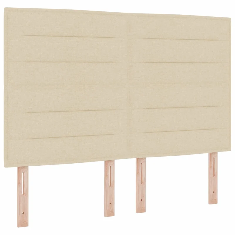 Letto ottomano con materasso con testiera 2 pz Crema Tessuto 3457832