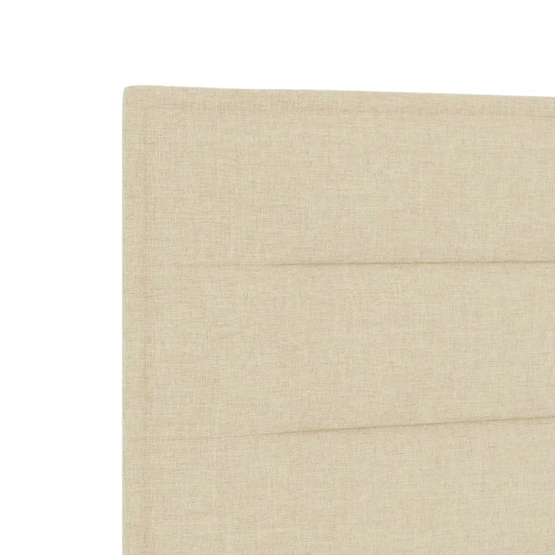 Letto ottomano con materasso con testiera 2 pcs Crema Tessuto 3456668