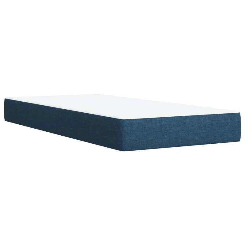 Letto Ottomano con Materasso e LED Blu 160 x 200 cm Tessuto 3458415