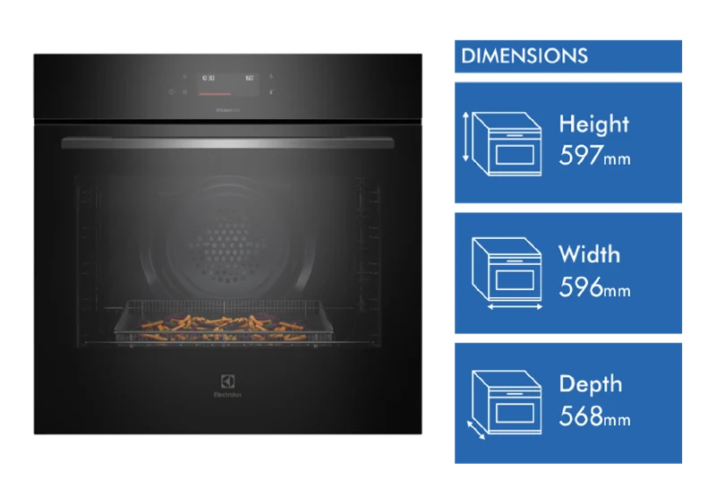 Electrolux 60cm Oven with SteamBake, Black - 500 Series