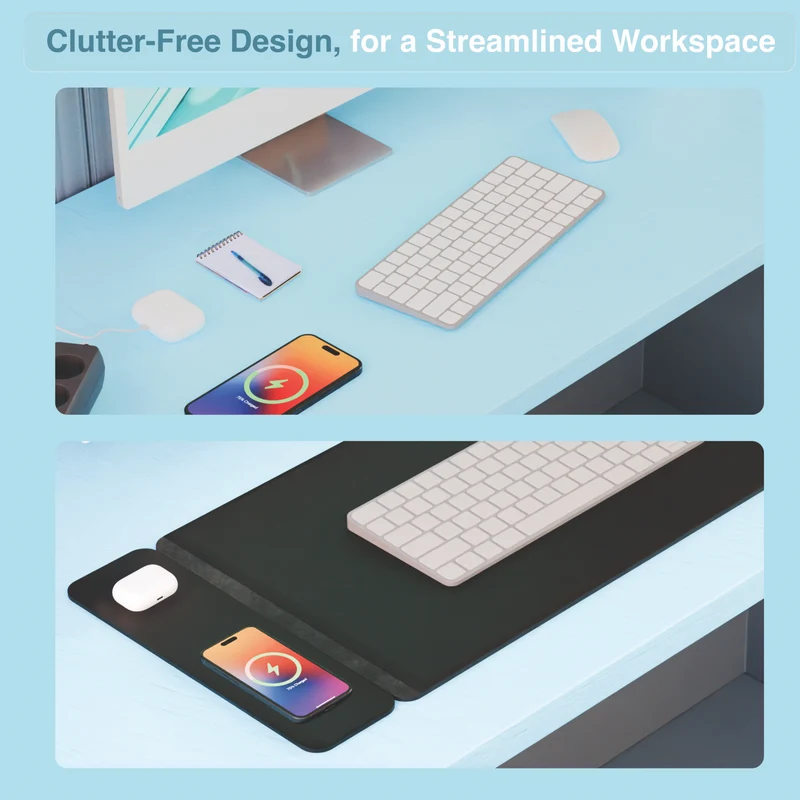 Laser ChargeCore Wireless Charging Desk Mat (Black)