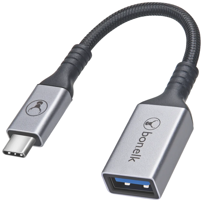 Bonelk USB-C to USB-A Adapter 15cm (Black)