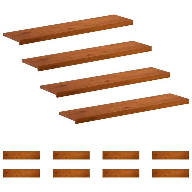 Gradini per Scale 12 pz 110 x 30 x 2 cm Marrone 3449427