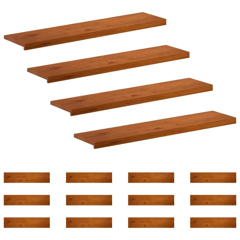 Gradini per Scale 16 pz 110 x 30 x 2 cm Marrone 3449475