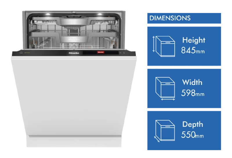 Miele AutoDos Obsidian Black Fascia Fully Integrated XXL Dishwasher