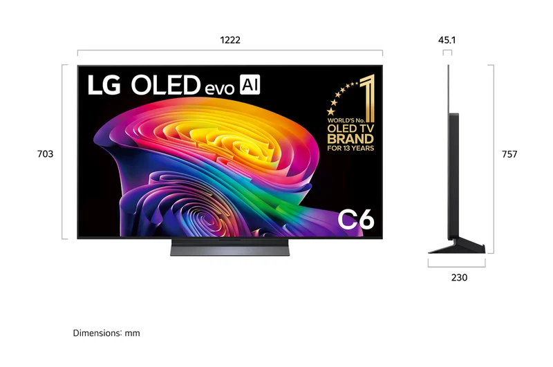 LG 55" OLED EVO AI C6 4K Smart TV 2026