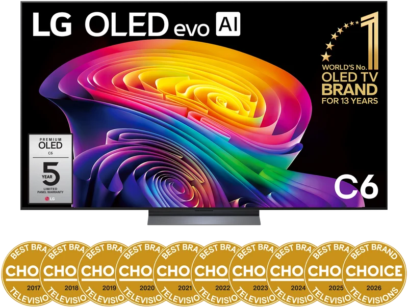LG 77" OLED EVO AI C6 4K Smart TV 2026