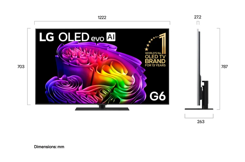 LG 55" OLED EVO AI G6 4K Smart TV 2026