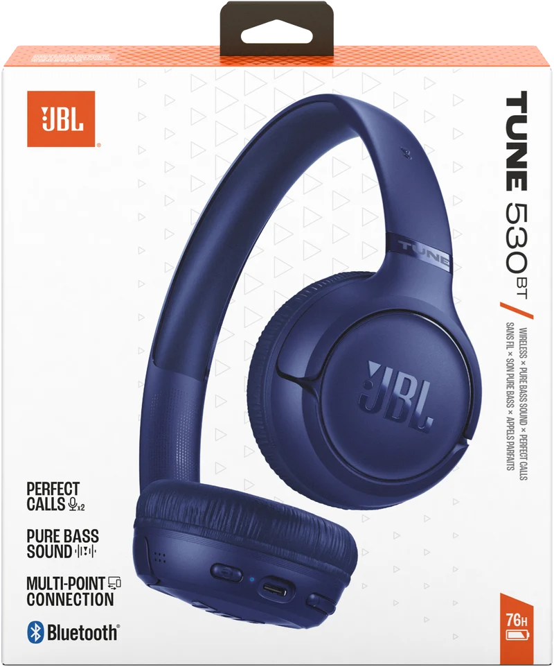 JBL Tune 530BT Wireless Headphones - Blue