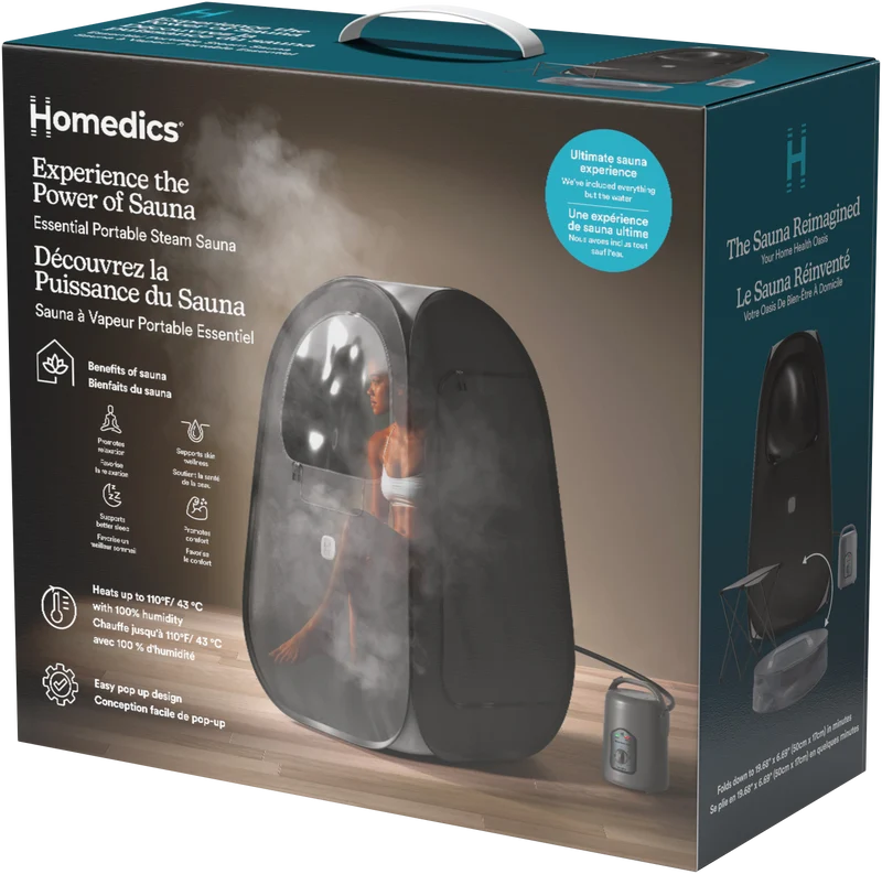 Homedics Essential Personal Steam Sauna - Black