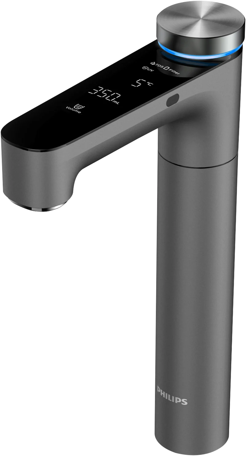 Philips Reverse Osmosis Purification Tap, Instant Chilled and Boiling Water, Volume and Temperature Control, Dark Grey