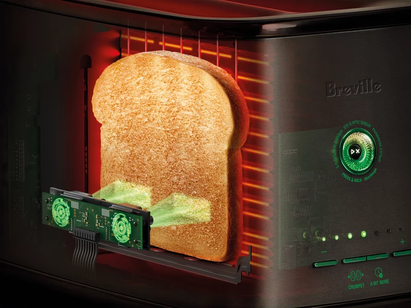 Breville The Eye Q 870 Auto 4 Slice Sea Salt Toaster