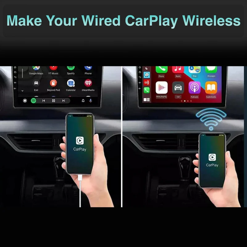 Laser Wireless Dongle for CarPlay/Android Auto USB-A and USB-C