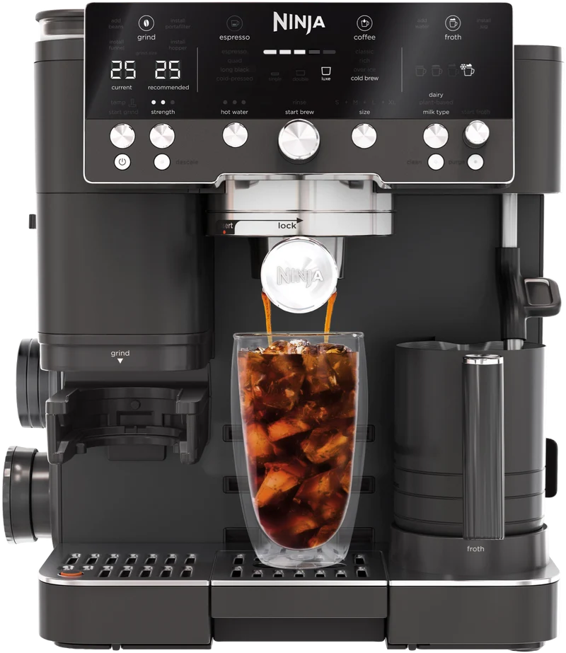Ninja Luxe Cafe Manual Coffee Machine Midnight Black