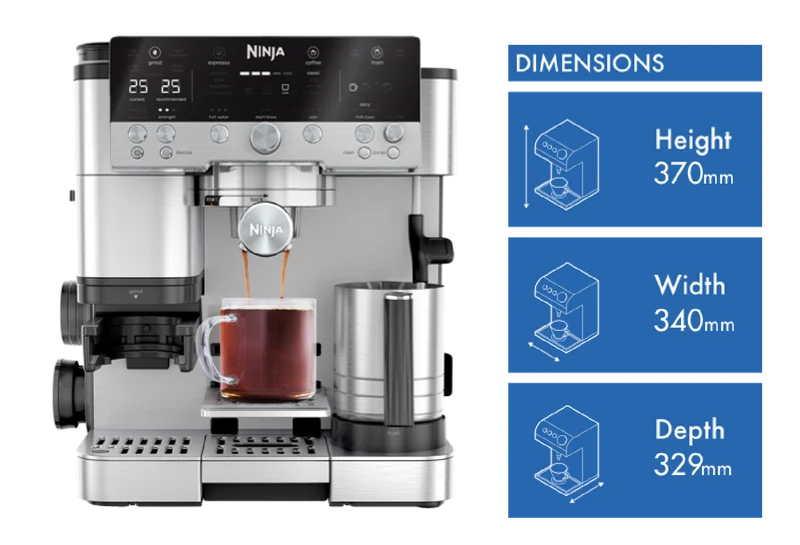 Ninja Luxe Cafe Manual Espresso Coffee Machine