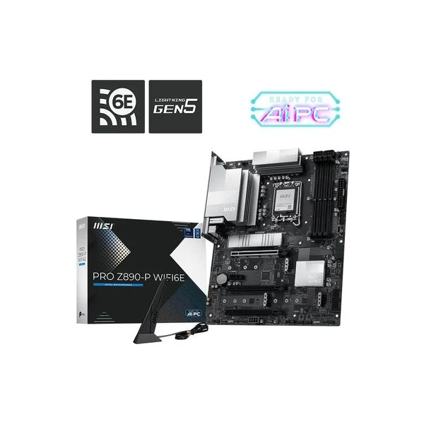 Msi mb pro pro z890-p wifi6e lga1851,4ddr5,3pci-ex16,1pci-ex1,4m.2 ,1usb3.2 gen2 x2, 2us - 911-7E34-019