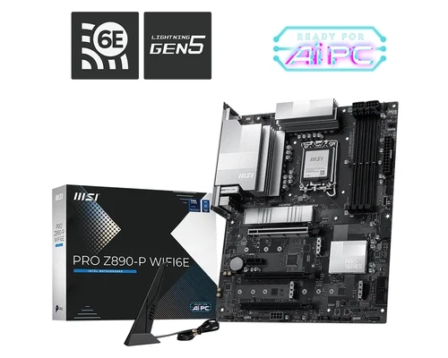 Msi mb pro pro z890-p wifi6e lga1851,4ddr5,3pci-ex16,1pci-ex1,4m.2 ,1usb3.2 gen2 x2, 2us - 911-7E34-019