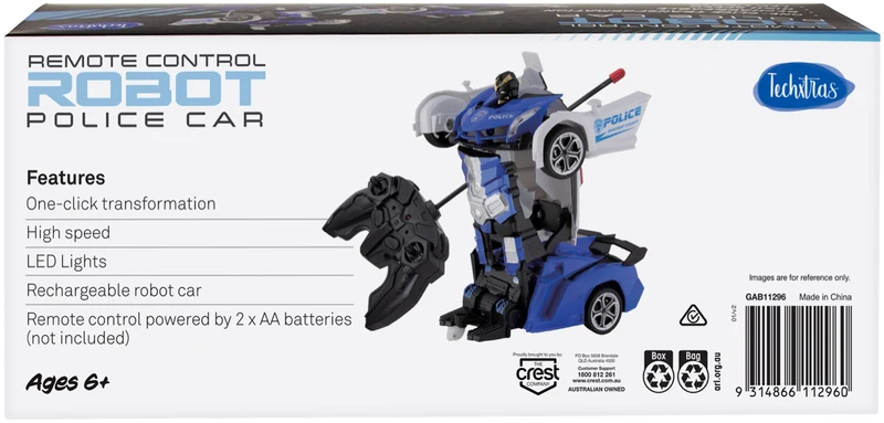 Techxtras Remote Control Transforming Robot Car (Blue)