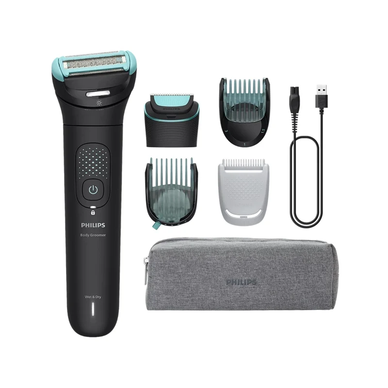 Philips serie 7000 body groomer 7000 series bg7470/15 testina flessibile 2d, doppia rifinitura/rasatura