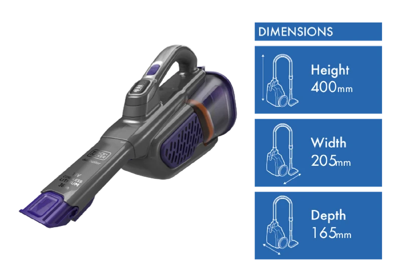 BLACK & DECKER 18V Dustbuster Handheld Vacuum with Powered Pet Brush