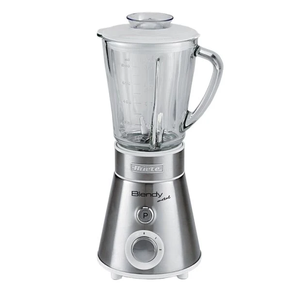 Ariete 561 blendy metal - frullatore con lame in acciaio inox - tazza in vetro 800 ml - 2 velocità + pulse - 300 watt - argento - ARI0561/00