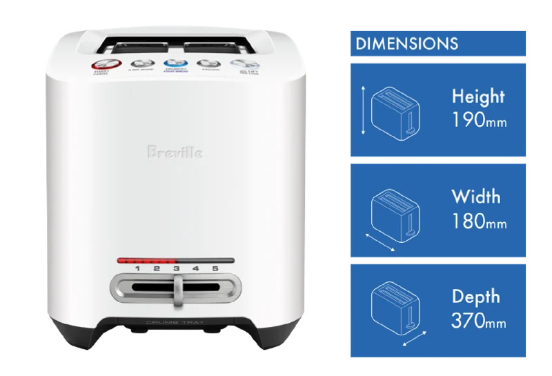 Breville The Smart Toast 4 Slice Long Slot Sea Salt Toaster