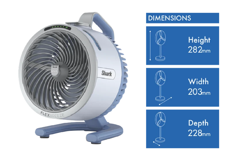 Shark FlexBreeze HydroGo Misting Portable Fan (Glacier)