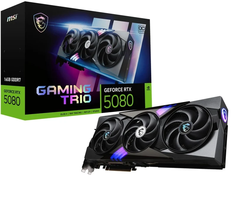 Msi gaming geforce rtx 5080 16g trio oc scheda video nvidia 16 gb gddr7 - RTX50816GAMTOC