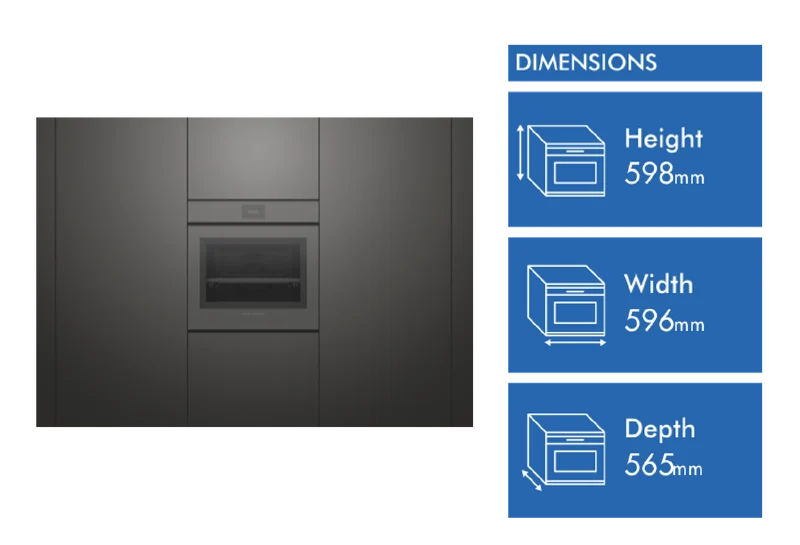 Fisher & Paykel 60cm Series 9 Minimal Handleless Pyrolytic Oven