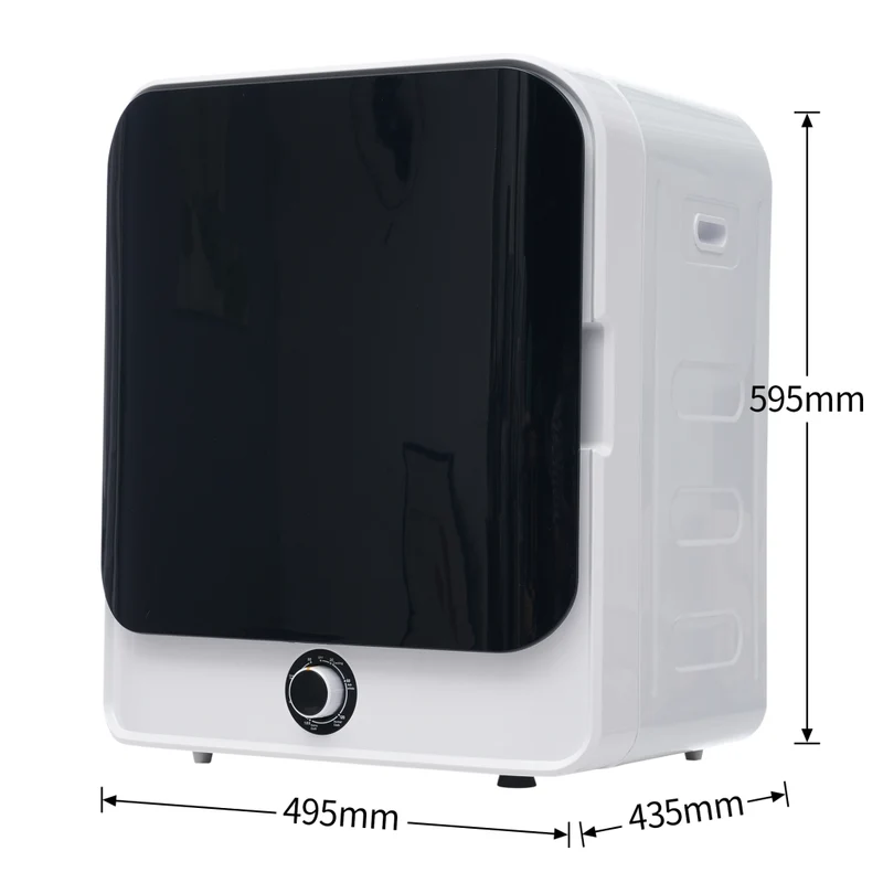 Asciugatrice a Evacuazione 3 kg 830 W con PTC Ceramico; 5 Programmi; Cestello Inox e Montaggio a Parete