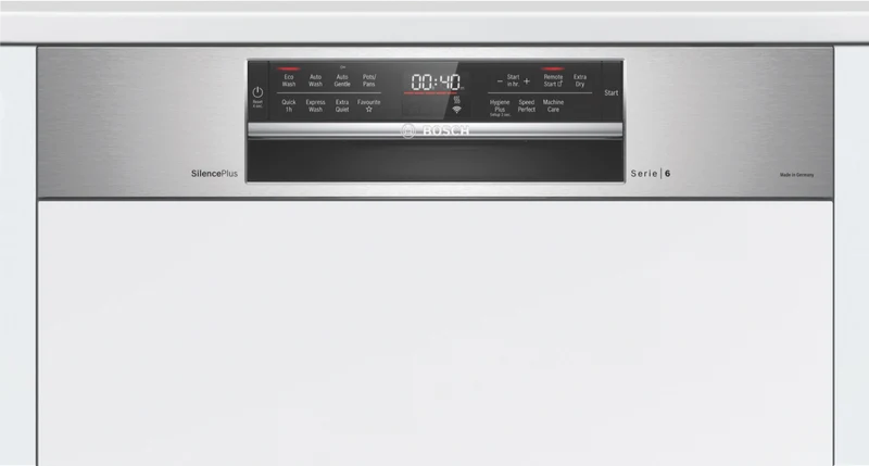 Bosch Series 6 60cm Semi Integrated Dishwasher Stainless Steel Panel