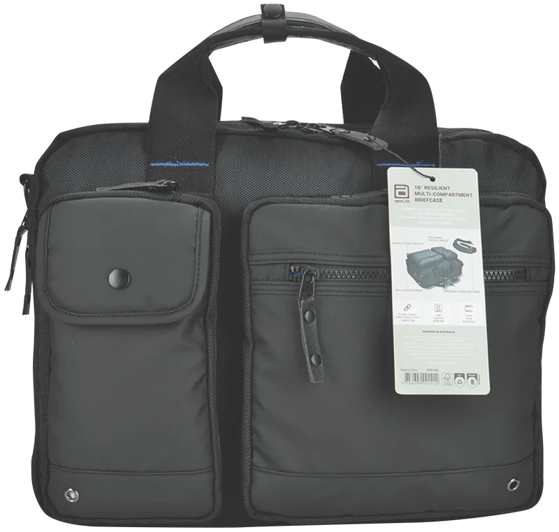 AGVA 16" Resilient Laptop Briefcase (Black)