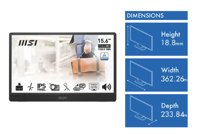 MSI 15.6" FHD Portable Monitor