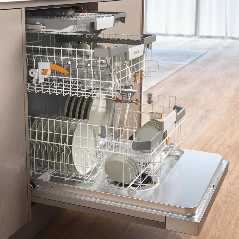 Miele 60cm XXL Semi-Integrated Dishwasher with AutoOpen Drying and Automatic Dispensing PowerDisk CleanSteel