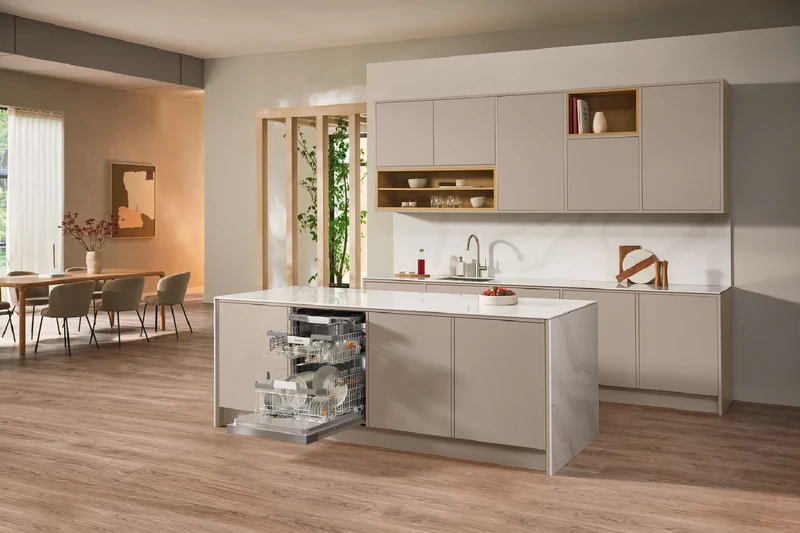 Miele 60cm XXL Semi-Integrated Dishwasher with AutoOpen Drying and Automatic Dispensing PowerDisk CleanSteel