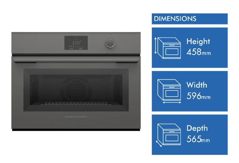 Fisher & Paykel 60cm Series 9 Minimal Compact Combi-Steam Oven