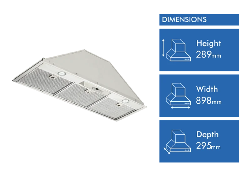 Schweigen 90cm Silent Undermount Rangehood, Stainless Steel ** 2 BOXES **