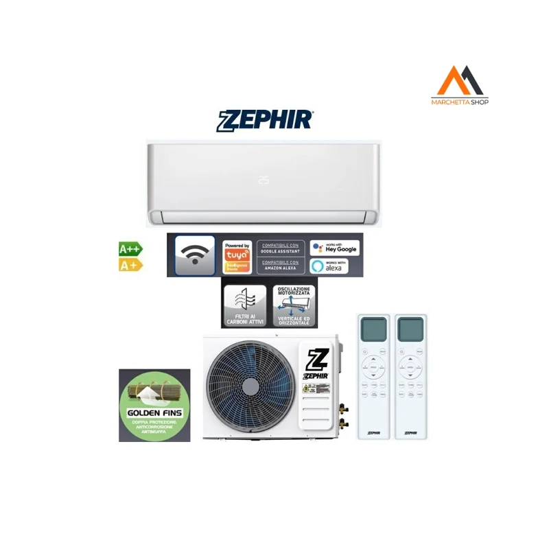 ZEPHIR CONDIZIONATORE 12000BTU A++/A+ WIFI R32 2TELECOM. ZMS